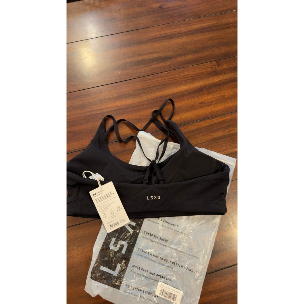 LSKD Empower Sports Bra Black WBRA01642-Black Women's XL NEW NWT